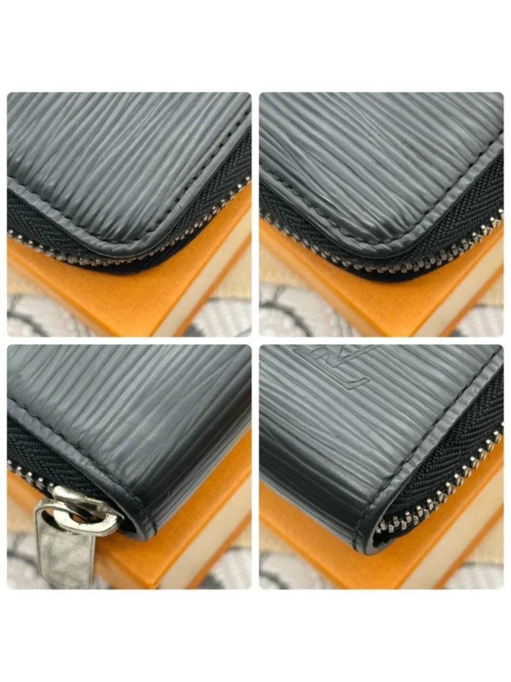 Louis Vuitton Epi Zippy Organizer Noir Wallet
